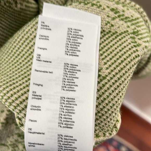 MAJE Imprime‎ Aloha Beige Belted Cardigan Jacket sz 2 SMALL - Picture 11 of 11